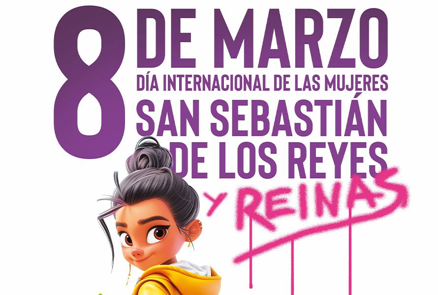 Cartel inclusivo para el 8M en San Sebastián de los Reyes