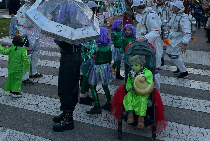 Lluvia en los carnavales de Tres Cantos