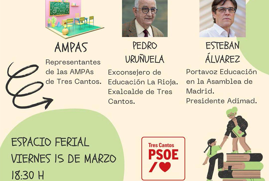 PSOE educación Tres Cantos