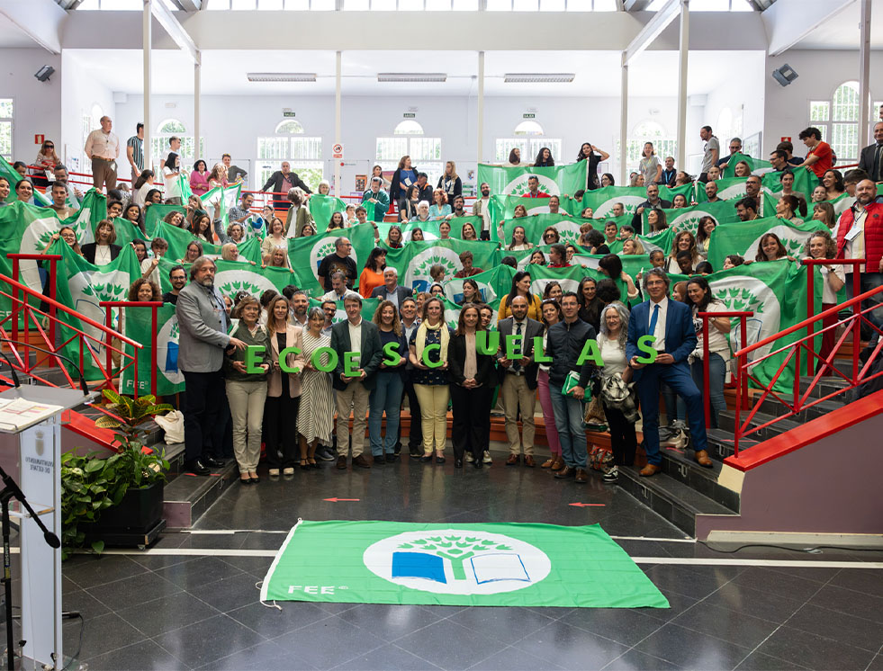 El colegio Ciudad de Nejapa y el IES Jorge Manrique reciben la Bandera Verde de Ecoescuelas.