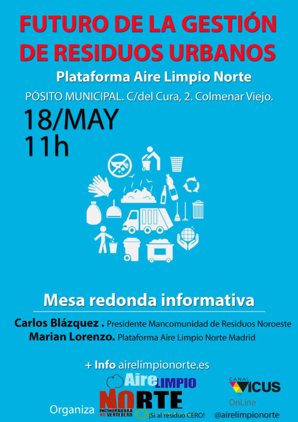 El futuro del vertedero de Colmenar Viejo planteado por la Plataforma Aire Limpio
