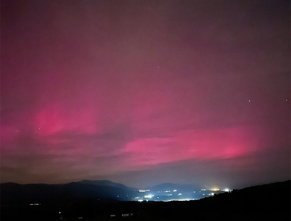 Tormenta solar con aurora boreal en Colmenar Viejo