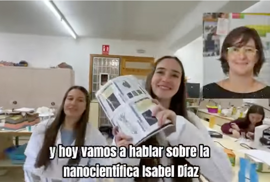 Estudiantes del IES Jorge Manrique de Tres Cantos ganan el II Concurso 'Nanocientíficas en 60 segundos’