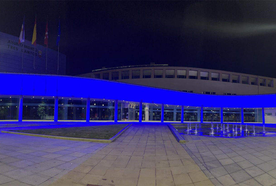 Noche Azul en Tres Cantos con ACNUR
