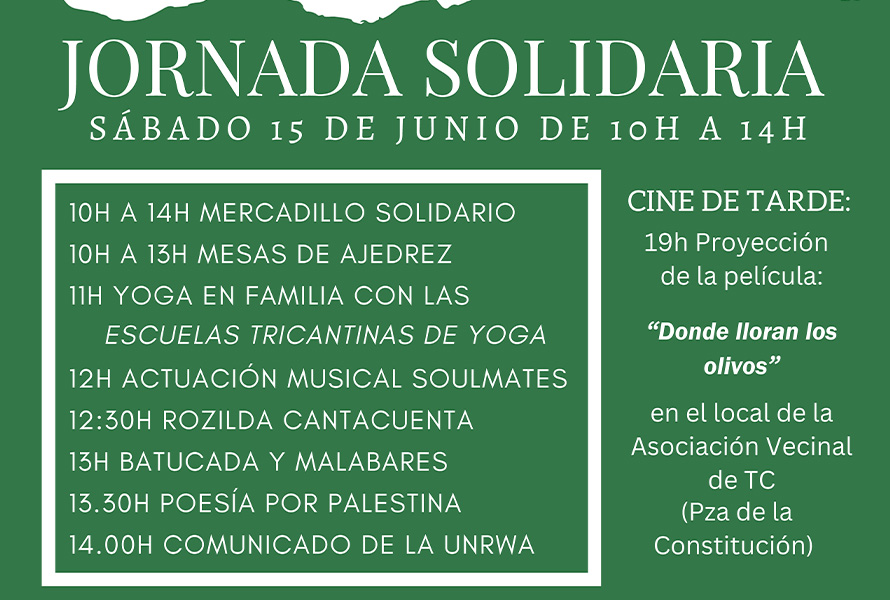 Jornada solidaria con Palestina en Tres Cantos Jornada solidaria con Palestina en Tres Cantos