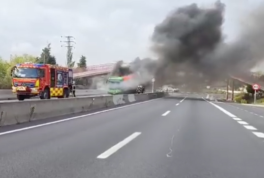 Incendio autobús M-607