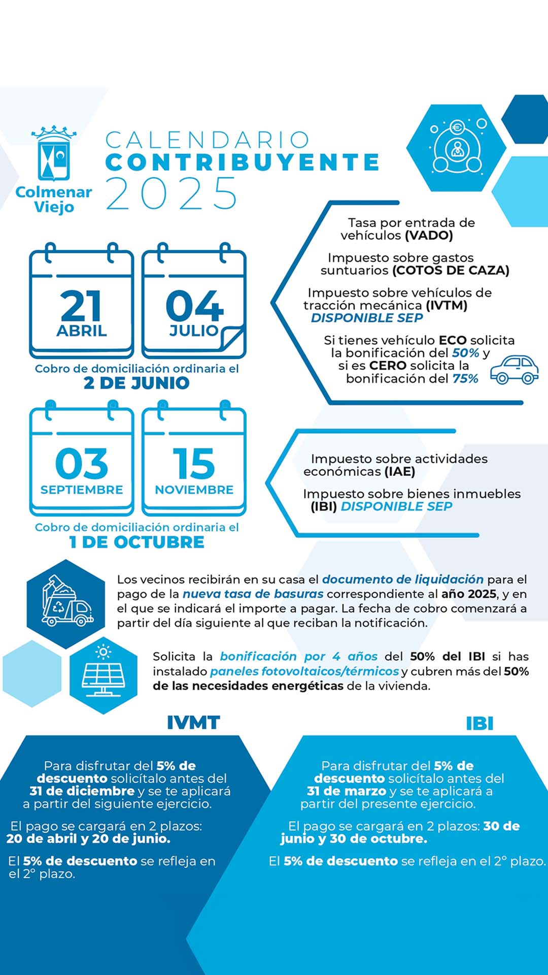 Calendario Contribuyentes Colmenar Viejo