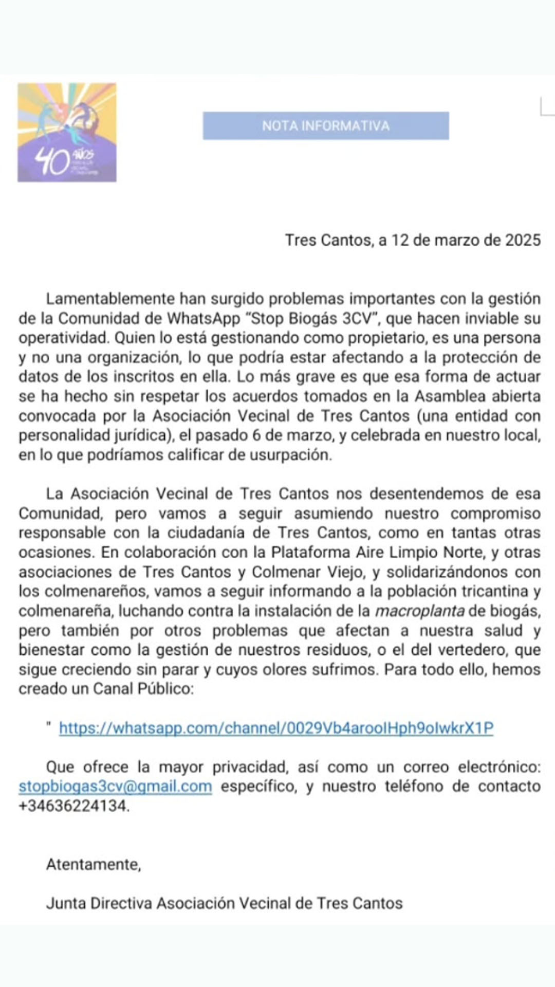 Biogás Colmenar Viejo